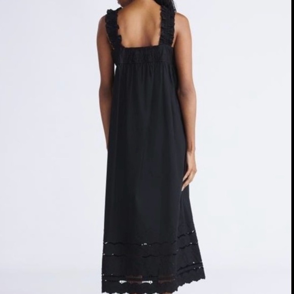 Women’s Free Assembly Black Eyelet Maxi Dress XS (0-2) - Picture 2 of 3